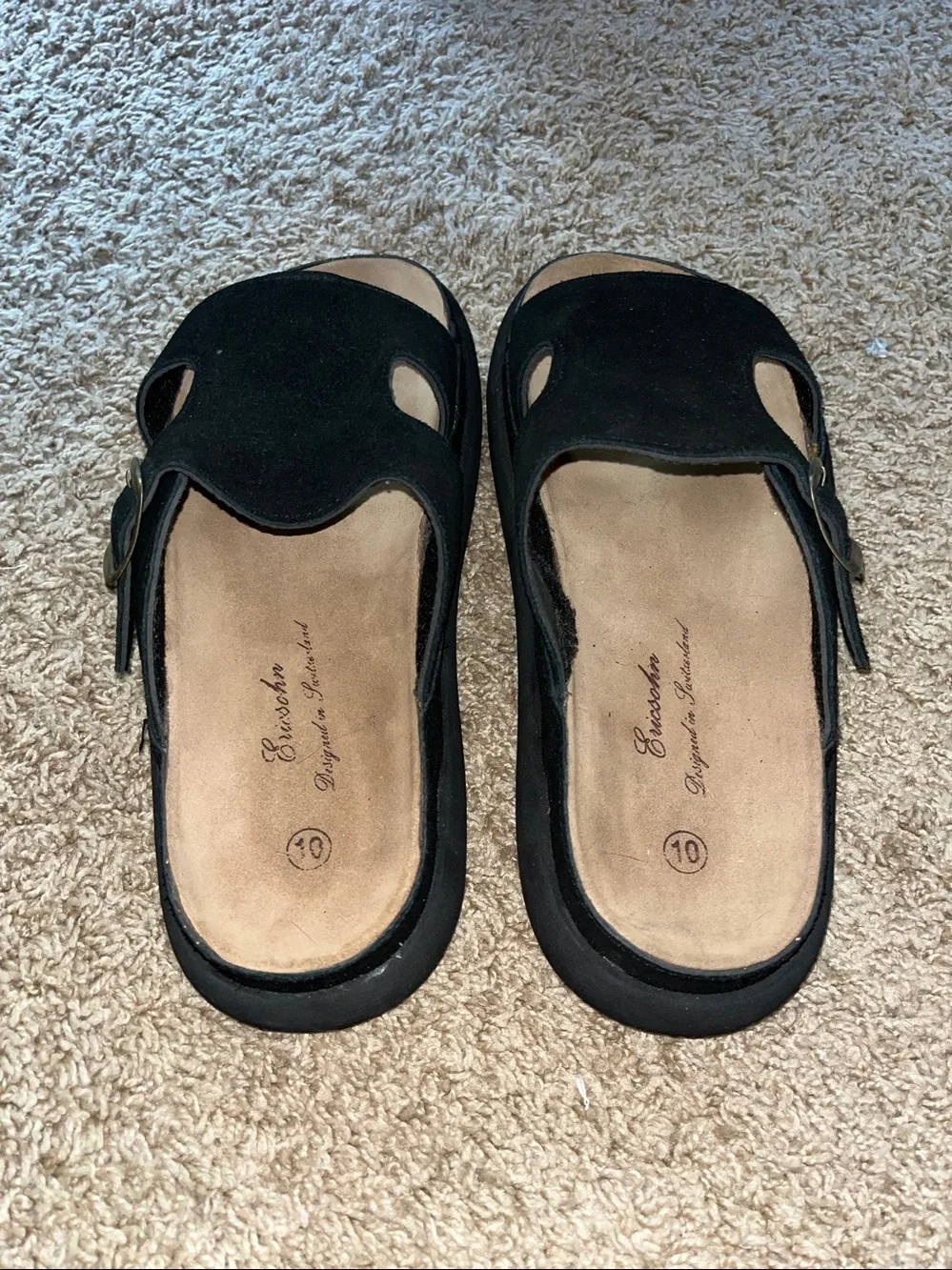 Ericsohn Eric Sohn slip on slides designed in Switzerland Men size 10.